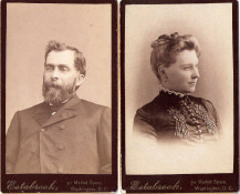 Samuel Pollock and Mrs. Julia Pollock about 1882 Washington, D.C. Photos sent by someone who found them in an antique store in Kentucky!