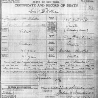 Death Certificate of Caroline Fleischman Wollner. 