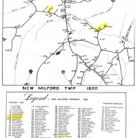 Early map of New Milford township in Pennsylvania 1830