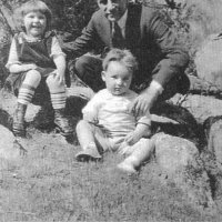 Albin Pollock with his niece, Carol and nephew Rue. 